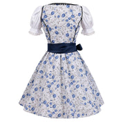 Damen Traditionelles Blau Oktoberfest Dirndl Kleid 3