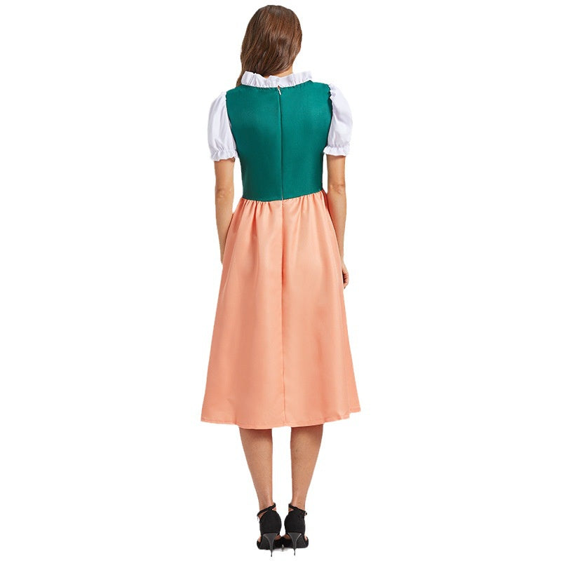 Damen Traditionelles Deutsches Midi Oktoberfest Dirndl Kleid 1