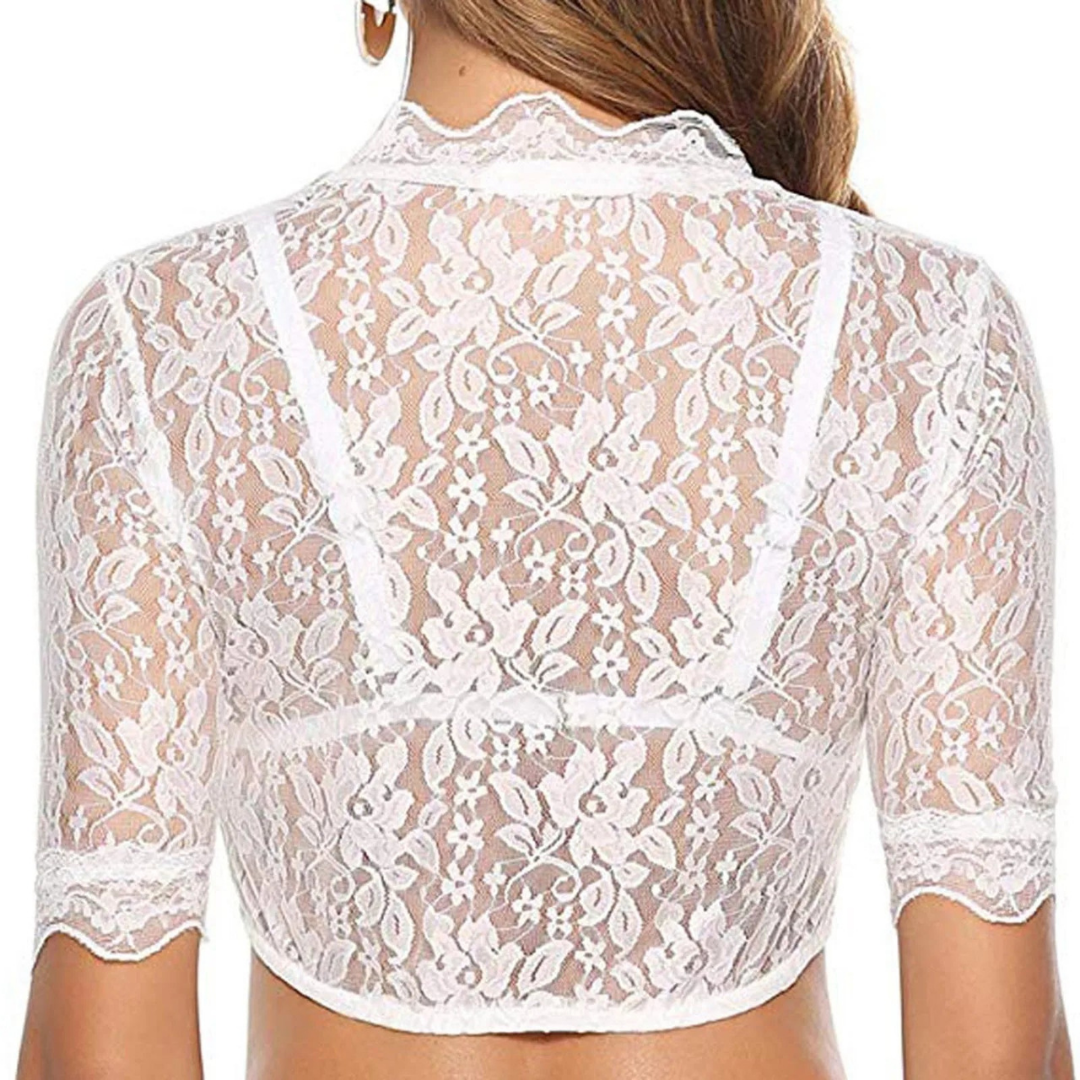 Damen V-Ausschnitt Oktoberfest Dirndl Bluse 4