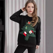 Damen Weihnachtspullover Gemütlich Festliches Design Weicher Stoff 1