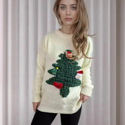 Damen Weihnachtspullover Gemütlich Festliches Design Weicher Stoff 2