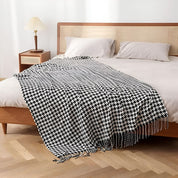 Damen Wolldecke Elegantes Hahnentritt-Muster Synthetische Wolle 2