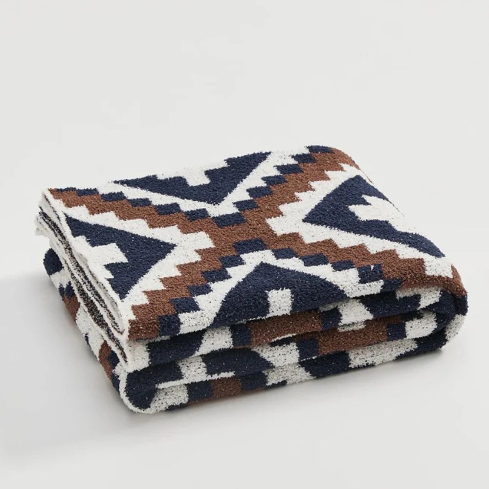 Decke für Zuhause aus hochwertigem Mikrofaser mit Jacquard-Strickmuster 2