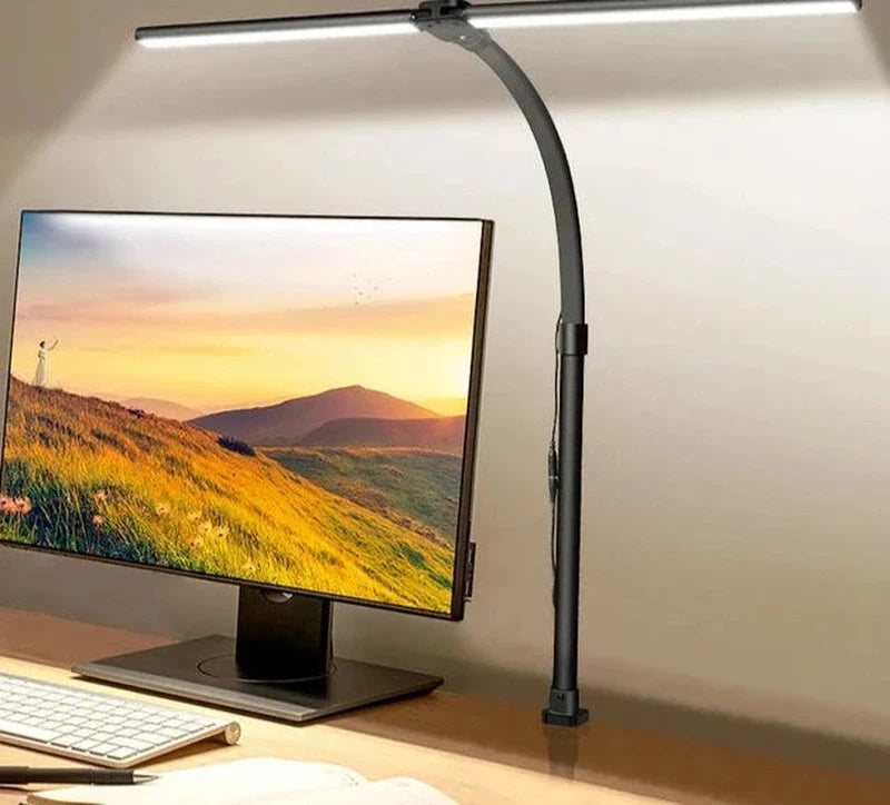 Desklight - Moderne LED -Schreibtischlampe mit zwei Kopf, stilvolle Bürobeleuchtung 0