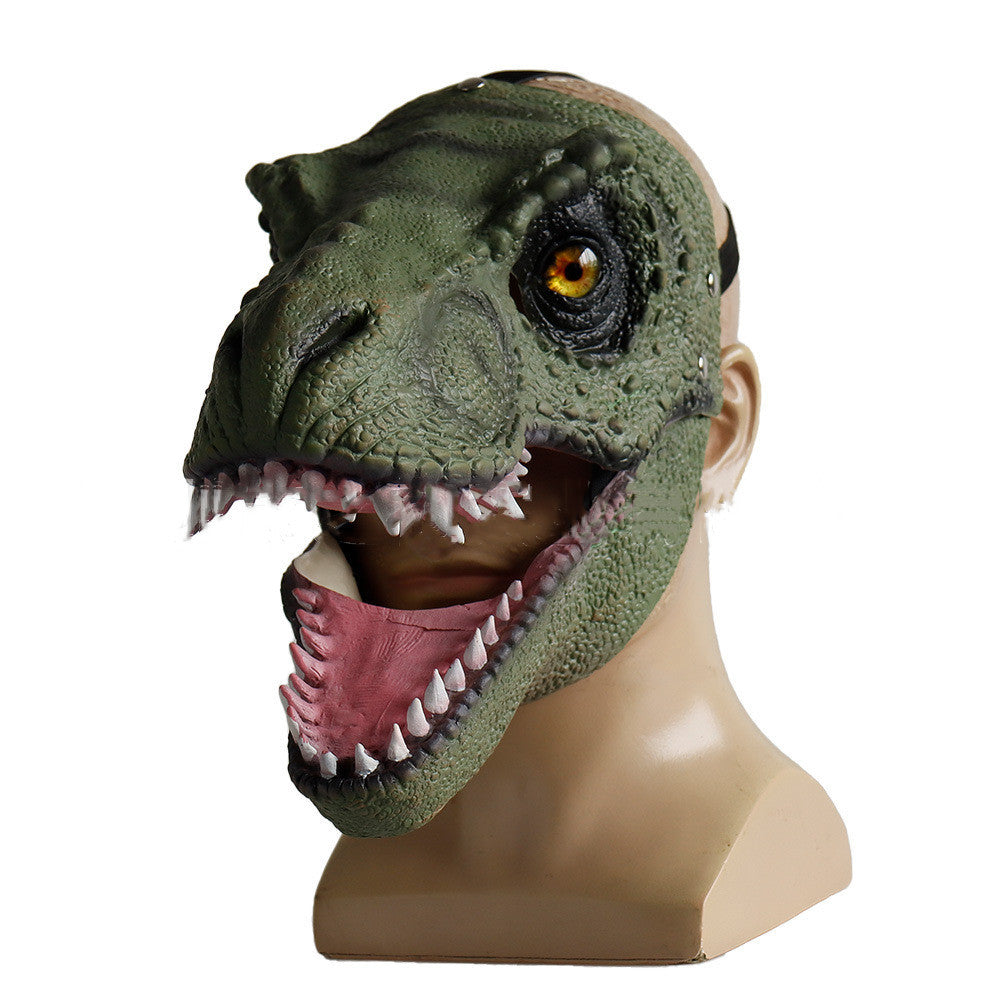Dinosaurier beweglichen Mund Latex Maske Kopfbedeckung Halloween Party Cos Requisiten 4