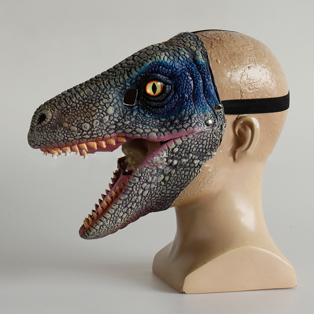 Dinosaurier beweglichen Mund Latex Maske Kopfbedeckung Halloween Party Cos Requisiten 7