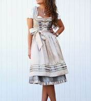 Dirndl jill - einzigartige tracht für damen mit schürze und bluse 0
