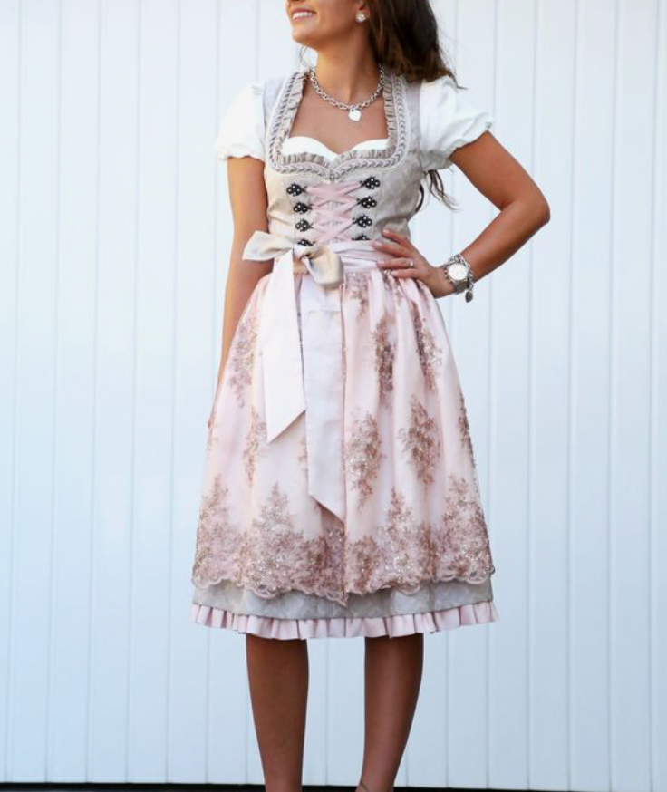 Dirndl jill - einzigartige tracht für damen mit schürze und bluse 1