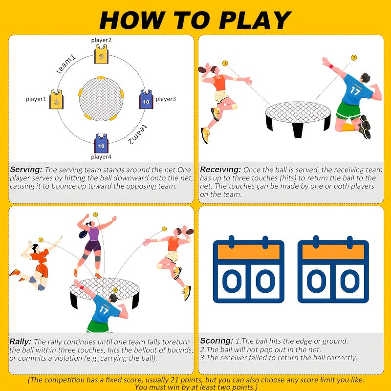 Dynamisches Mini-Volleyballnetz – kompakt und für jeden Spielort geeignet 5