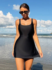 Einfaches runde Halle -Kleid für Urlaub und Badebekleidung 3