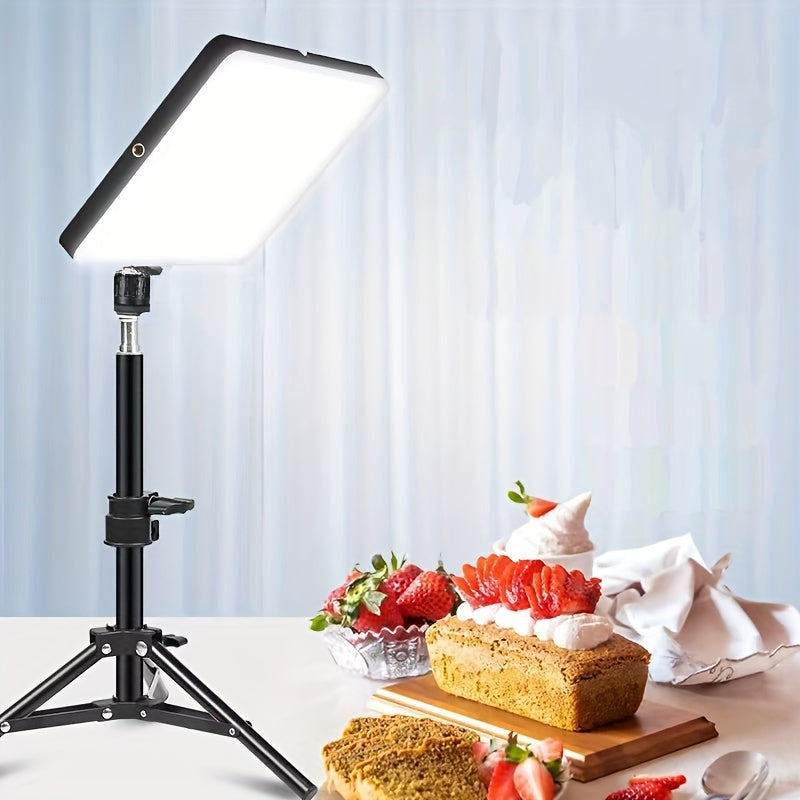 Einstellbarer LED -Lichtständer für Fotografie und Video - 1,1 m Höhe, robustes Aluminiumstativ mit Lampe 0