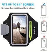Einstellbarer Telefonhalter mit Hörphone-Fach-passt die Armgrößen 26-42 cm, kompatibel mit iPhone und Galaxie 4
