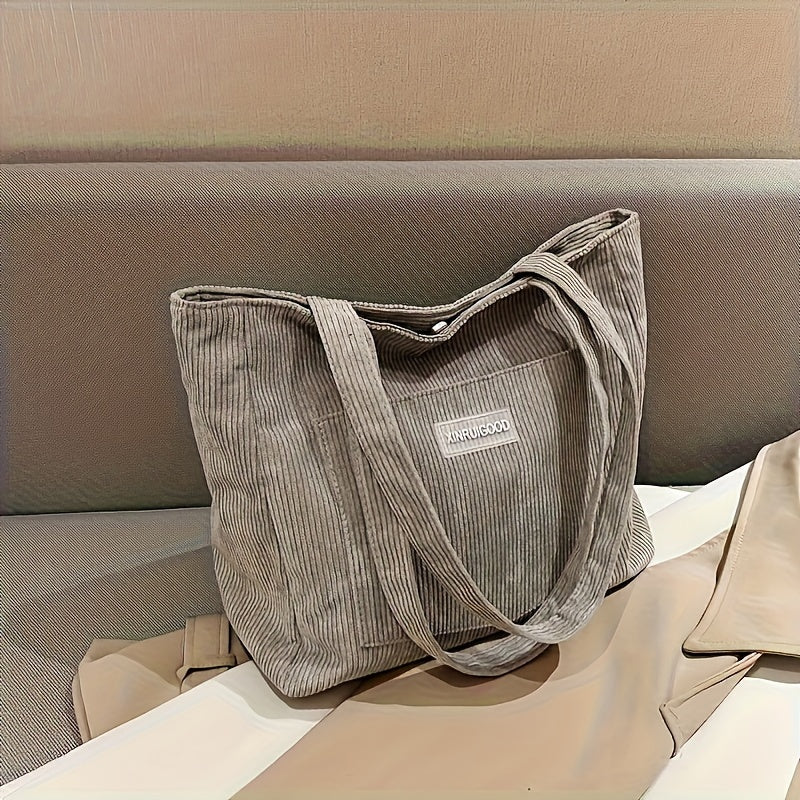 Elegante Damen-Cordhandtasche aus vielseitigem veganem Leder 2