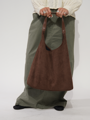 Elegante Damen-Ledertasche, vielseitiges Wildleder 3