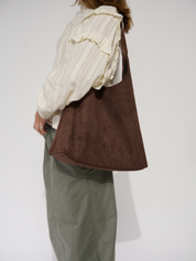 Elegante Damen-Ledertasche, vielseitiges Wildleder 4