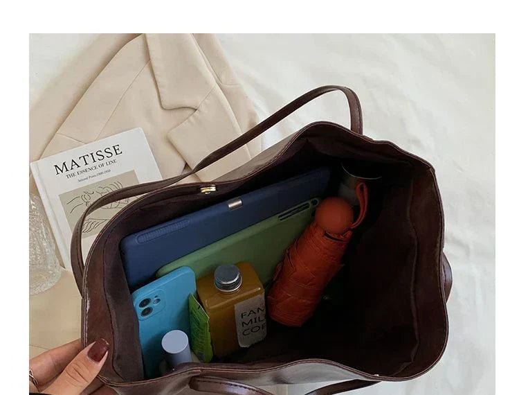 Elegante Damen-Schultertasche, mittelgroß, aus hochwertigem Synthetikgewebe 3