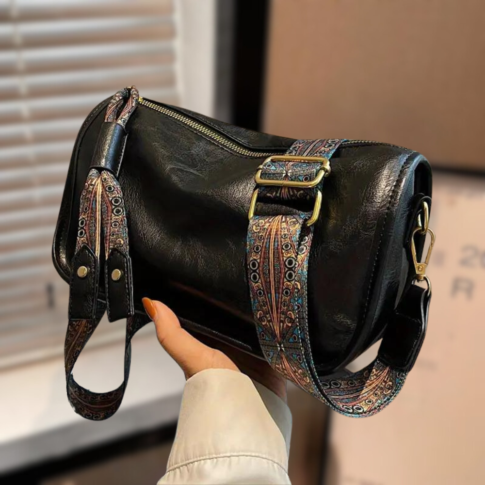 Elegante Damen-Schultertasche aus veganem Leder 0