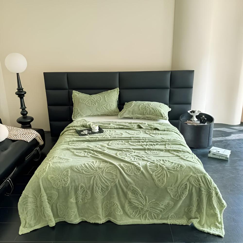 Elegante Flanell-Decke für Zuhause mit 3D-Schmetterlingsdesign aus Mikrofaser 12