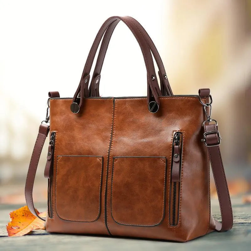 Elegante Vintage-Handtasche für Damen aus strapazierfähigem Stoff 0