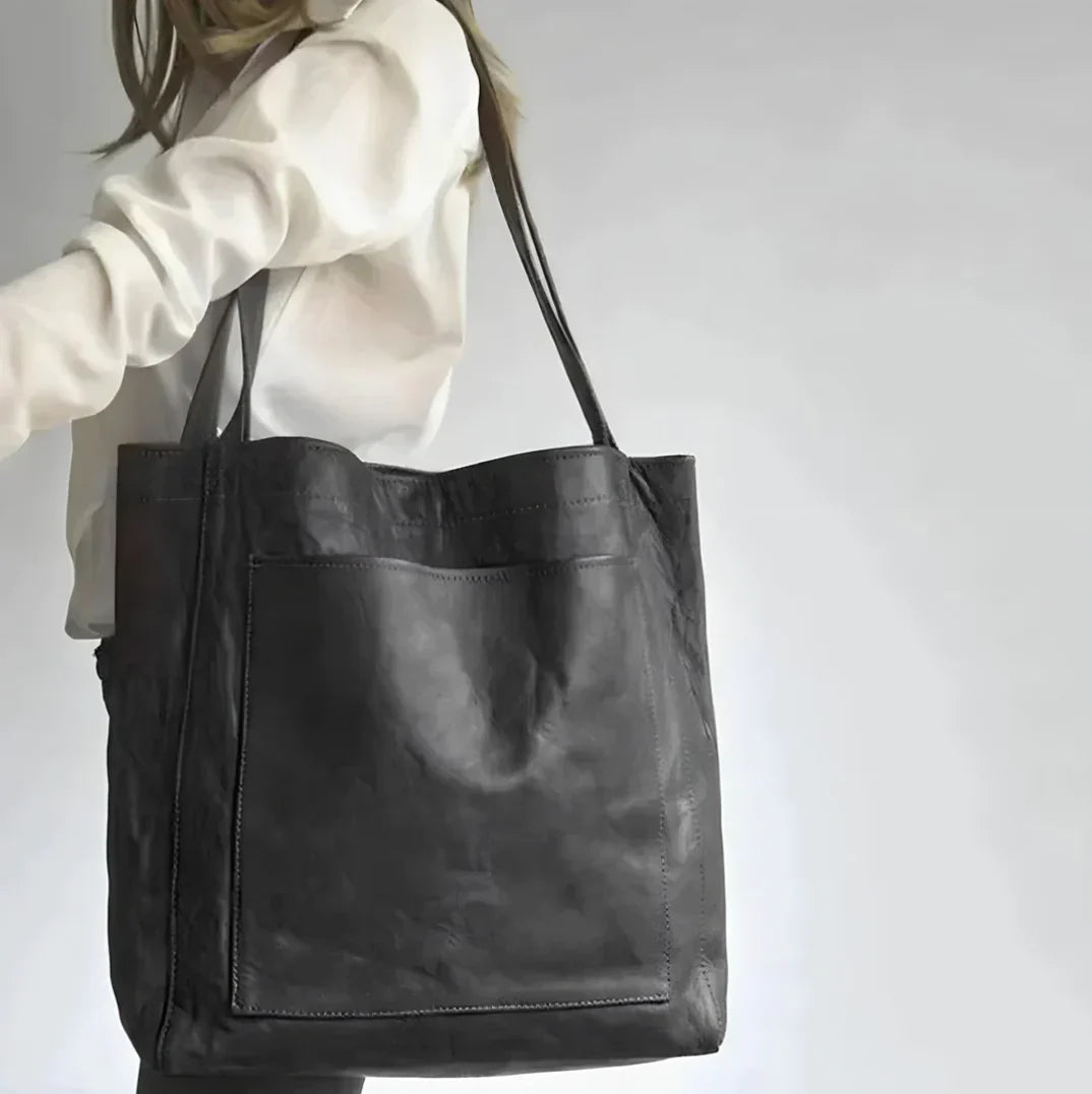 Elegante, handgefertigte Unisex-Tasche aus hochwertigem Vollnarbenleder 1