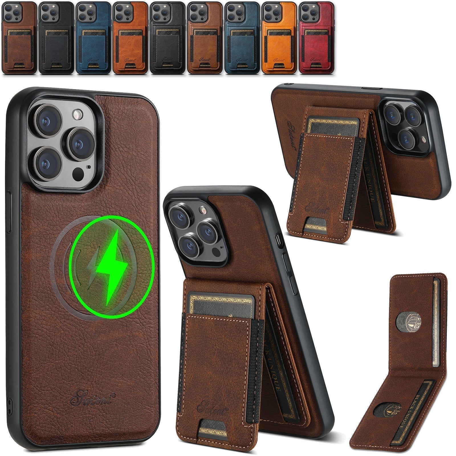 EliteGuard - stilvoller und langlebiger Luxus -Telefonkoffer mit integriertem Kartenhalter 4