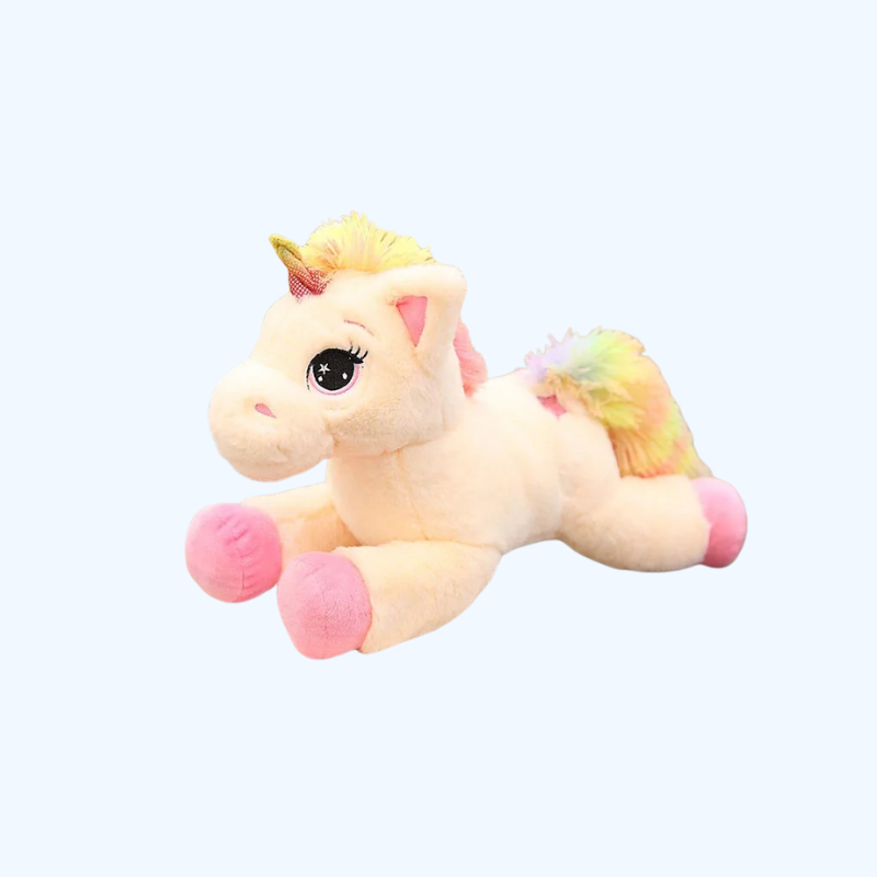 EnchantedDream | Bezauberndes, farbenfrohes 80 cm Einhorn-Plüschtier für Kinder 0