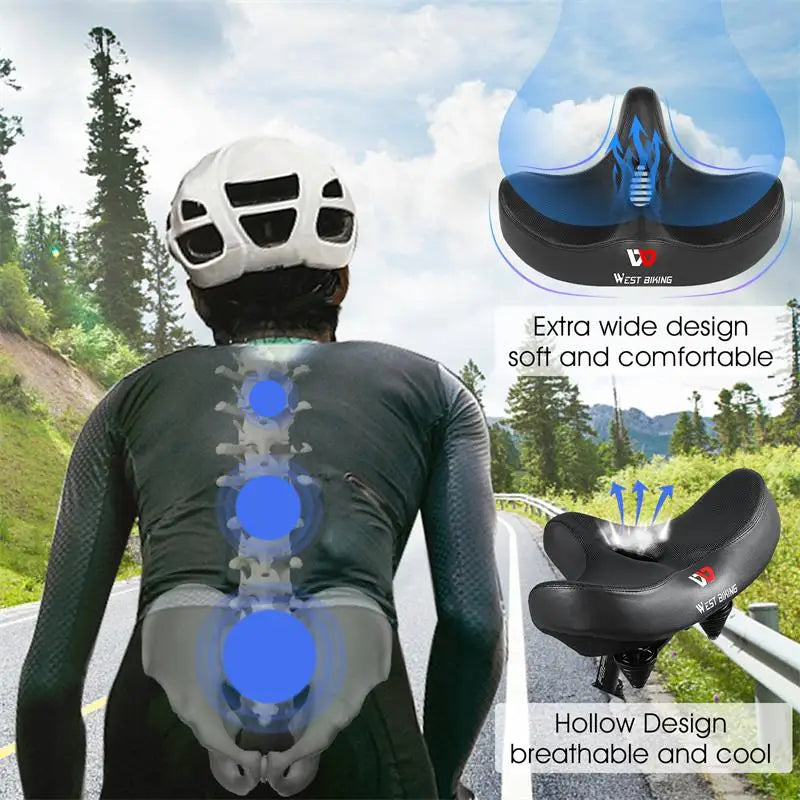 Ergonomischer Fahrradsitz mit dickem Kissenpolster - bequemster Fahrradsitz für MTB und Straßenräder, atmungsaktives Design 2