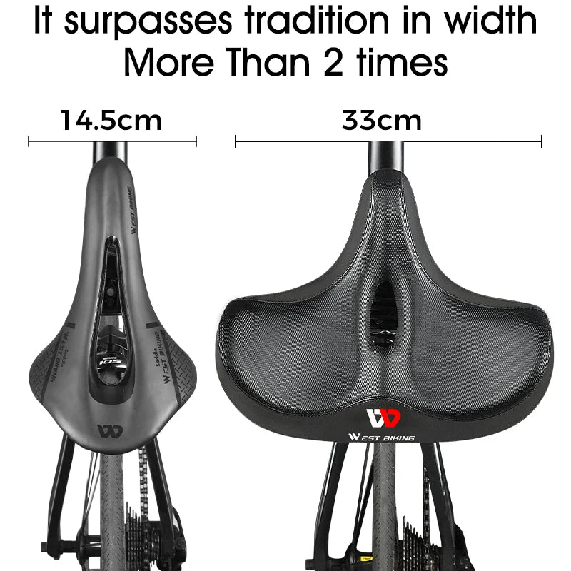 Ergonomischer Fahrradsitz mit dickem Kissenpolster - bequemster Fahrradsitz für MTB und Straßenräder, atmungsaktives Design 4