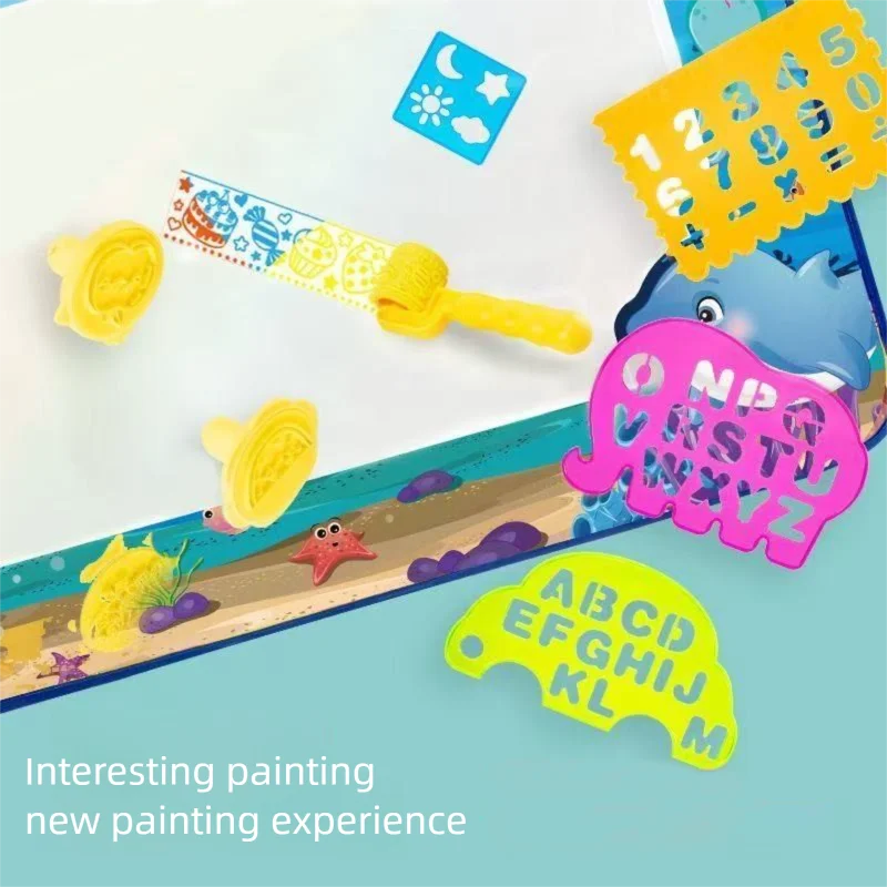 Extra große Wasser-Malmatte für Kinder – Kleckerfreie, lehrreiche Malmatte mit verschiedenen Motiven 5