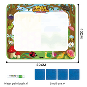 Extra große Wasser-Malmatte für Kinder – Kleckerfreie, lehrreiche Malmatte mit verschiedenen Motiven 7