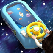 Fahrsimulator für Kinder – Lernlenkrad mit lustigen Geräuschen zum Lernen und Spielen 0