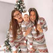 Familien Weihnachts-Pyjama Set Bequem Weicher Stoff 1