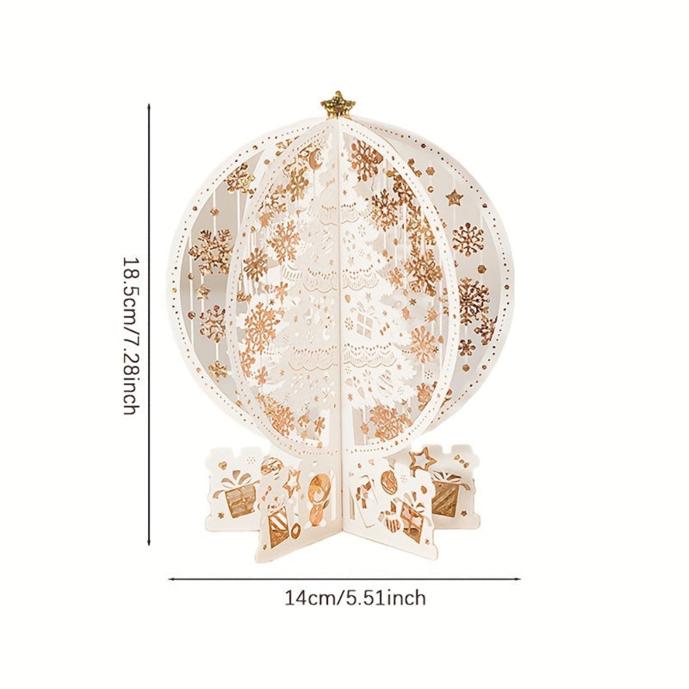 FestivaTree | 3D-Pop-Up-Weihnachtskarte mit festlichem Weihnachtsbaum-Motiv 3