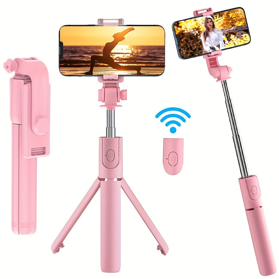 Flexible Selfie -Stick mit drahtloser Fernbedienung und 360 ° -Rotation - Kompaktes Selfie -Pole für iPhone und Reisen 1