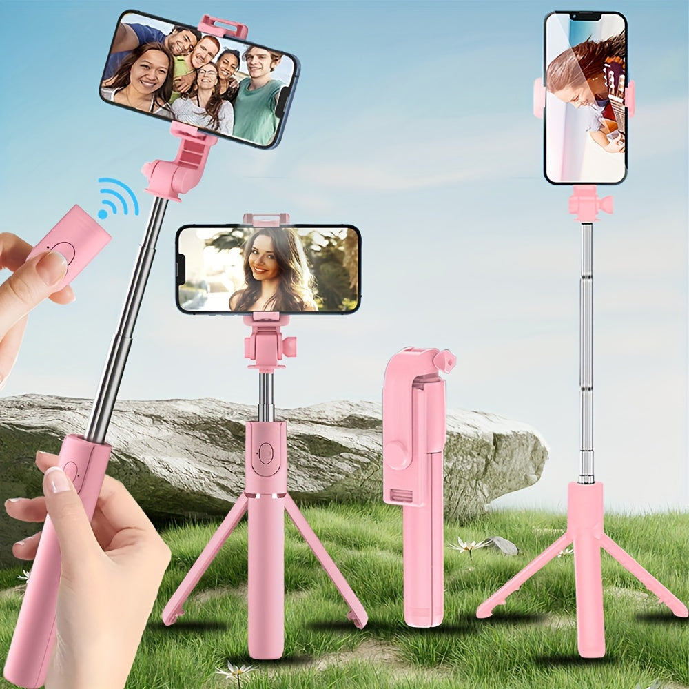 Flexible Selfie -Stick mit drahtloser Fernbedienung und 360 ° -Rotation - Kompaktes Selfie -Pole für iPhone und Reisen 2