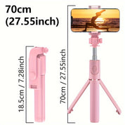 Flexible Selfie -Stick mit drahtloser Fernbedienung und 360 ° -Rotation - Kompaktes Selfie -Pole für iPhone und Reisen 4