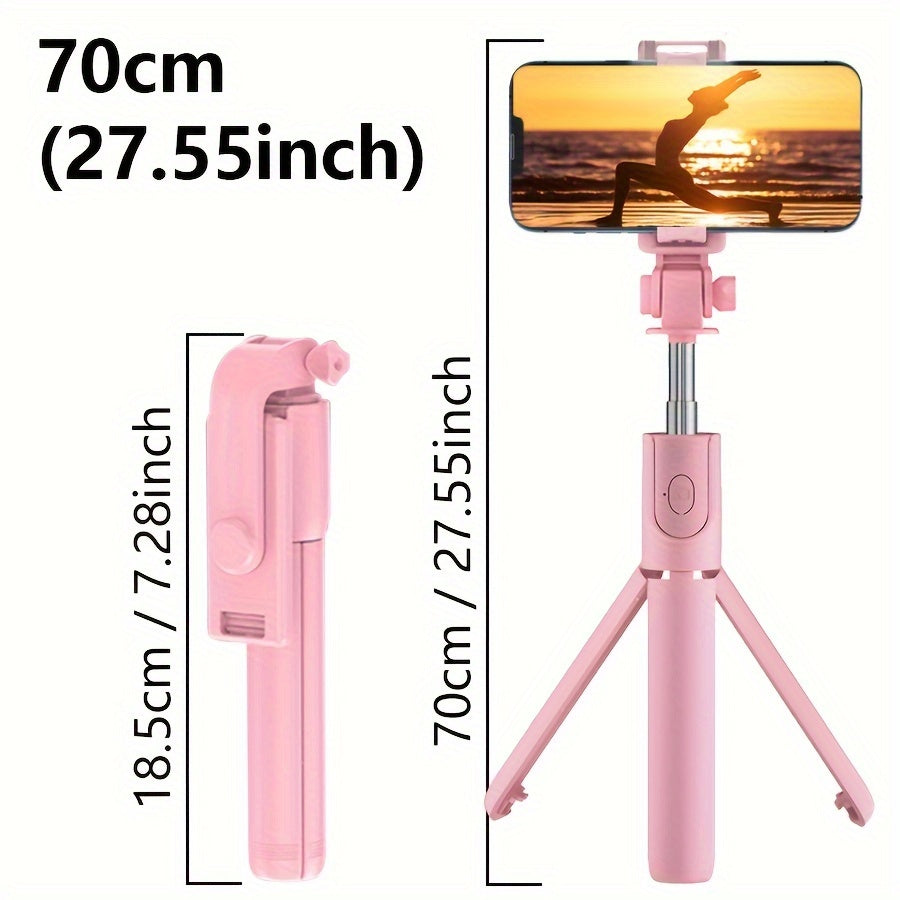 Flexible Selfie -Stick mit drahtloser Fernbedienung und 360 ° -Rotation - Kompaktes Selfie -Pole für iPhone und Reisen 4