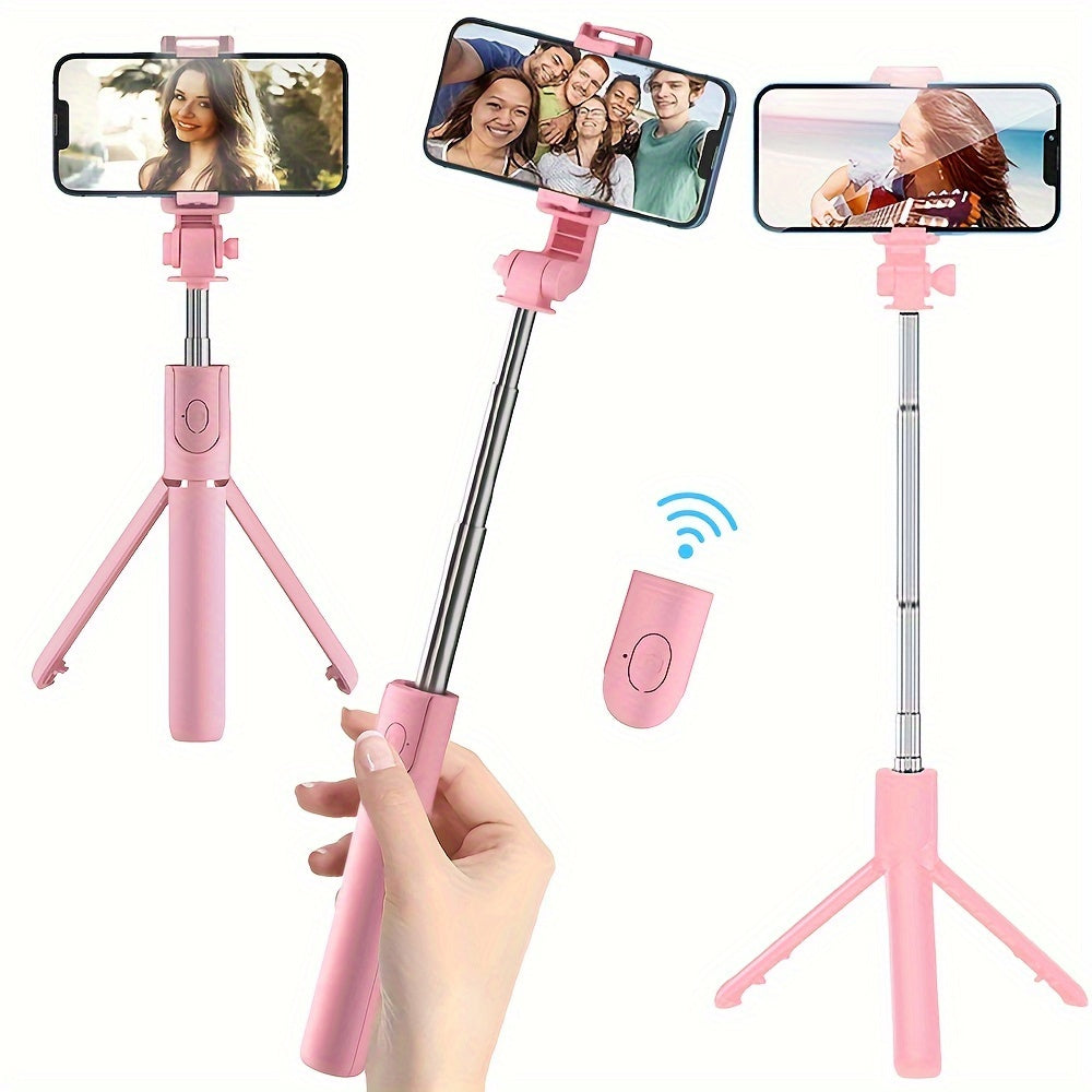Flexible Selfie -Stick mit drahtloser Fernbedienung und 360 ° -Rotation - Kompaktes Selfie -Pole für iPhone und Reisen 5