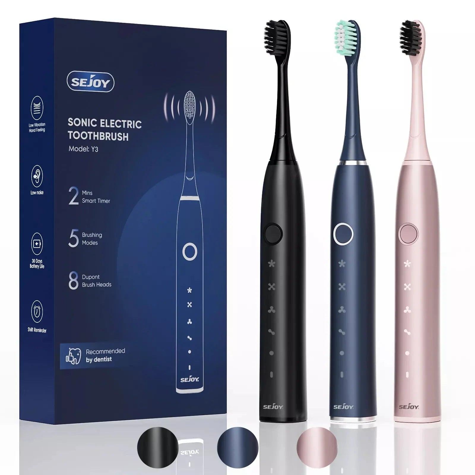 Freshsonic - 5 -Modi Elektrische Zahnbürste mit Whitening & Reisekoffer 1