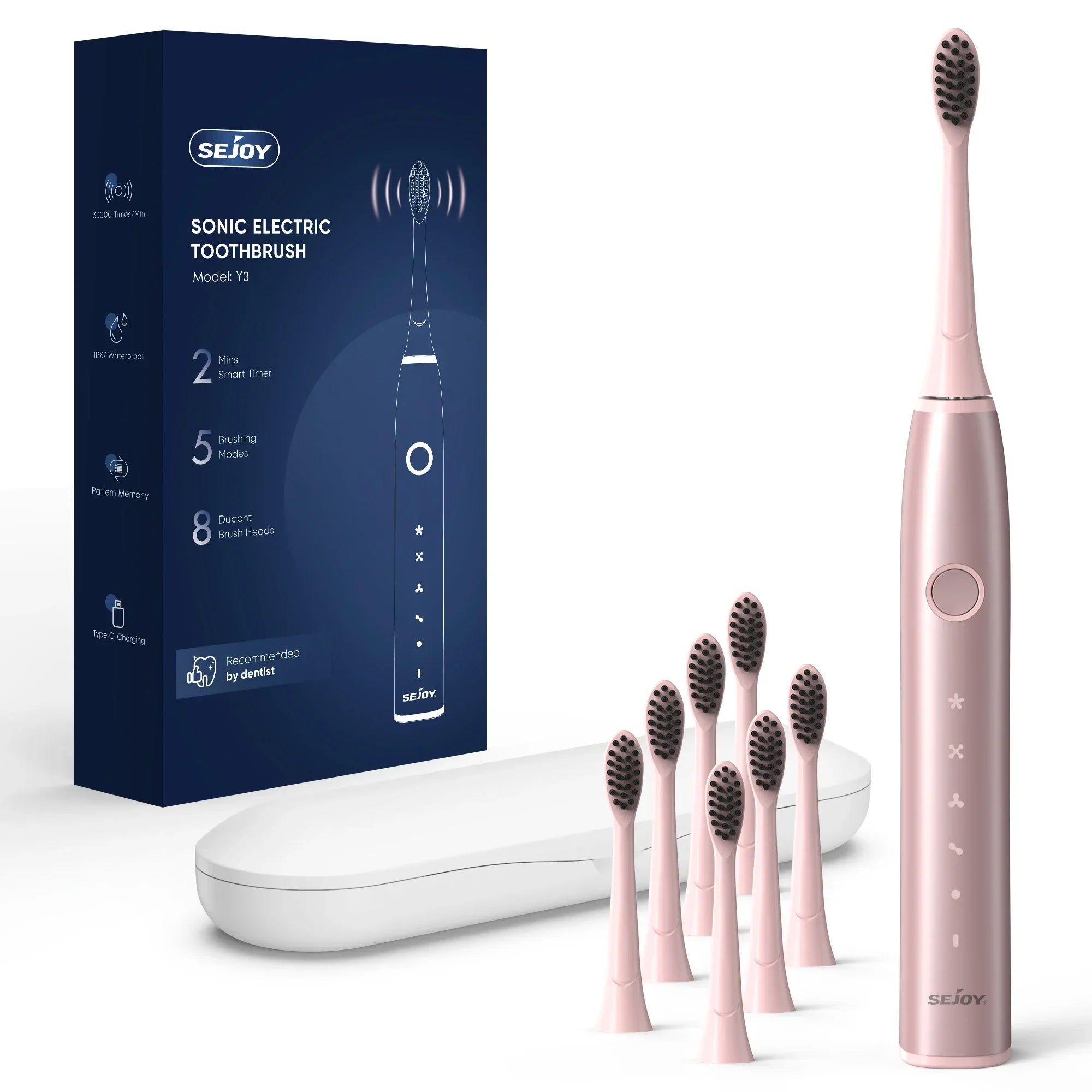 Freshsonic - 5 -Modi Elektrische Zahnbürste mit Whitening & Reisekoffer 6