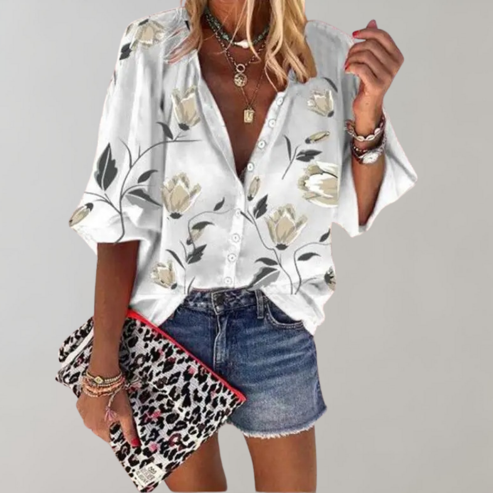 DELILAH | Elegante Bluse mit floralem Druck