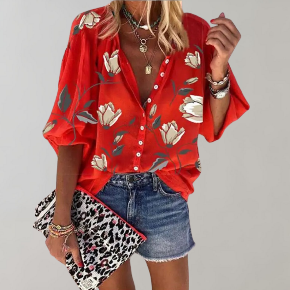 DELILAH | Elegante Bluse mit floralem Druck