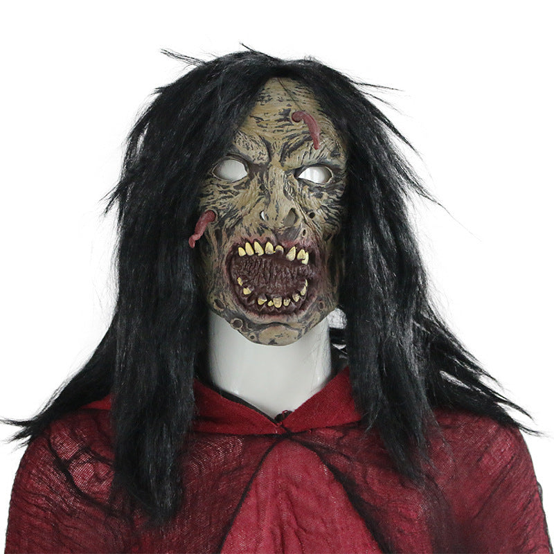 Gesichtswurm Horror Kopfbedeckung Maske Maskerade Party 0
