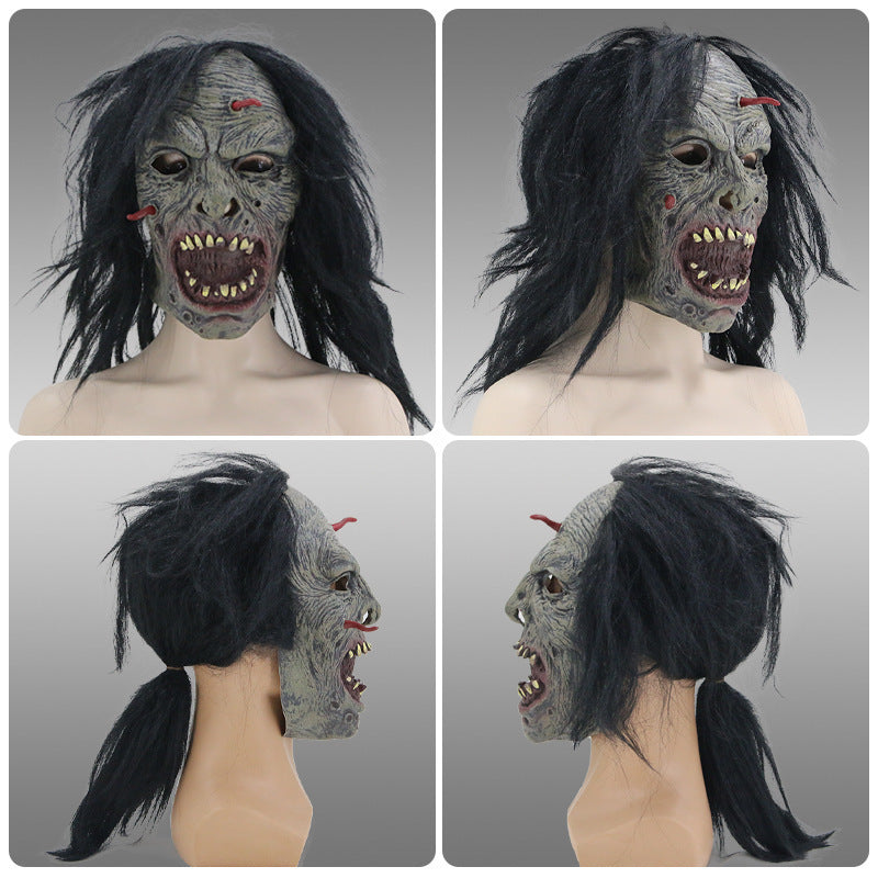 Gesichtswurm Horror Kopfbedeckung Maske Maskerade Party 1