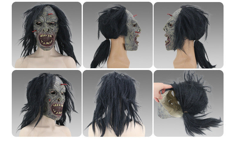 Gesichtswurm Horror Kopfbedeckung Maske Maskerade Party 4