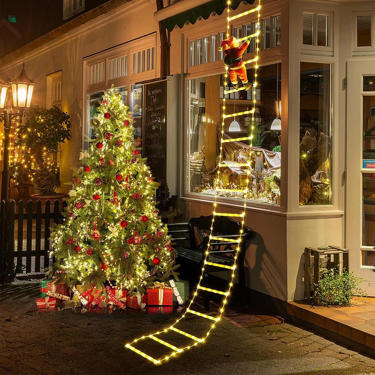 Golden Climb | Elegante LED-Beleuchtung für festliche Weihnachtsmann-Dekoration 2