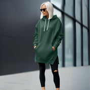 Audrey | Bequemes Oversize-Kleid mit Kapuze für Damen