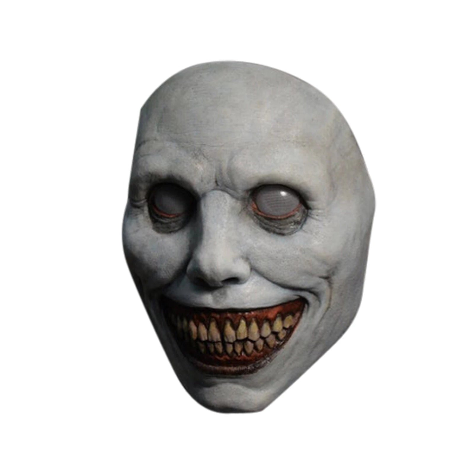 Gruselige Dämonenmaske mit weißen Augen für Halloween 4