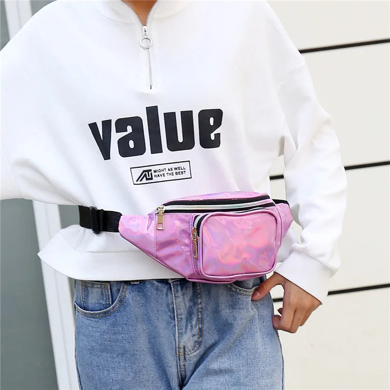 Zara | Holografisk festivalaxelväska