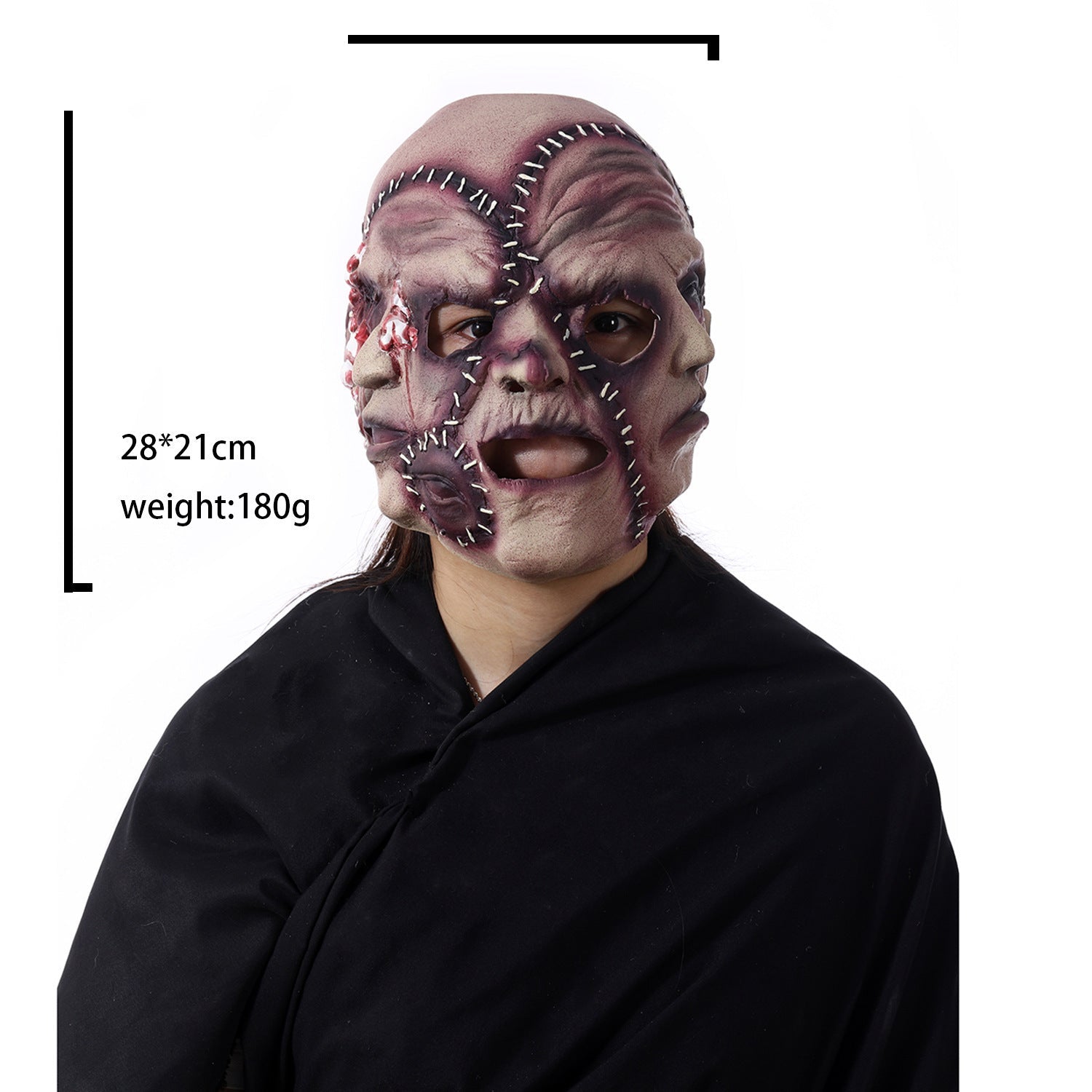 Halloween Dreiseitige Grimasse Horror Maske Cosplay Maske Party Gruselige Maske Prop 2